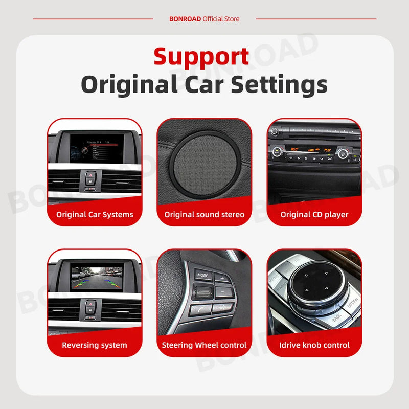 Central Multimedia Wireless Carplay para BMW series 1 2 3 4