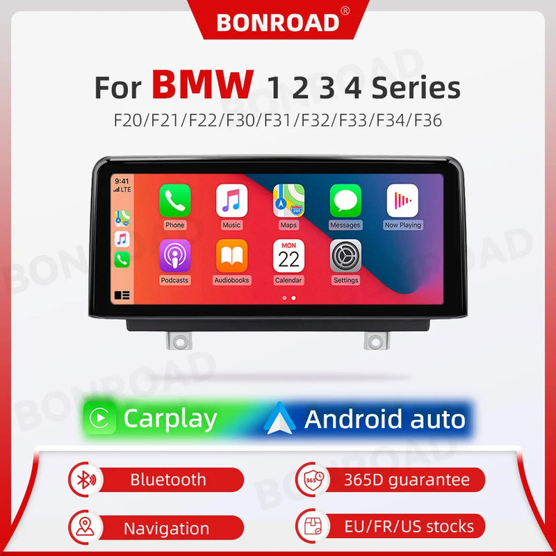 Central Multimedia Wireless Carplay para BMW series 1 2 3 4
