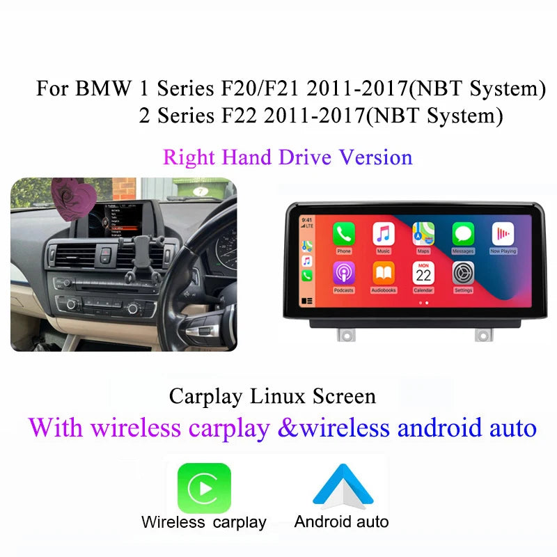 Central Multimedia Wireless Carplay para BMW series 1 2 3 4