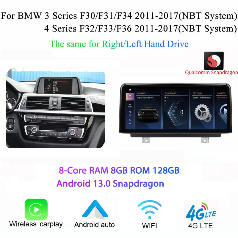 Central Multimedia Wireless Carplay para BMW series 1 2 3 4