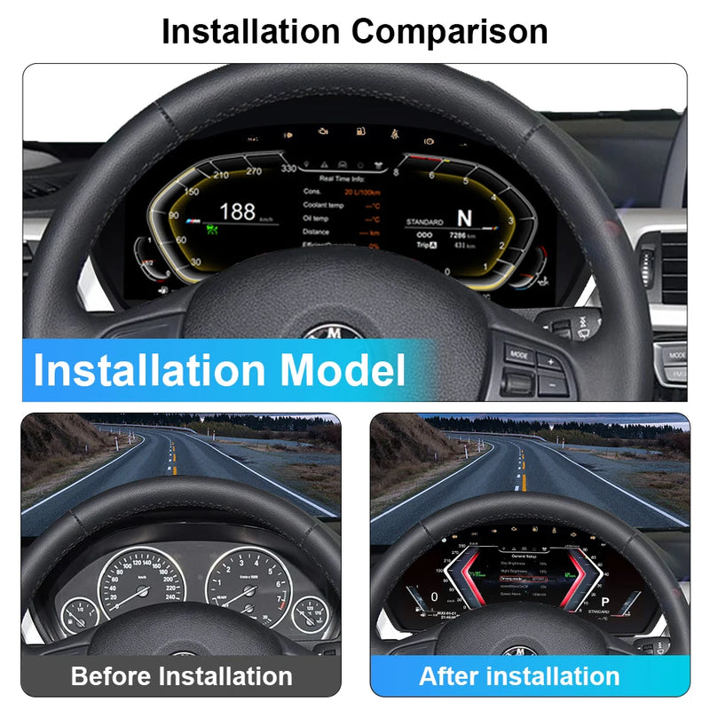 Painel de instrumentos Digital TFT 12.3 para BMW F30 F31 GT-F34 F32 F33 F36