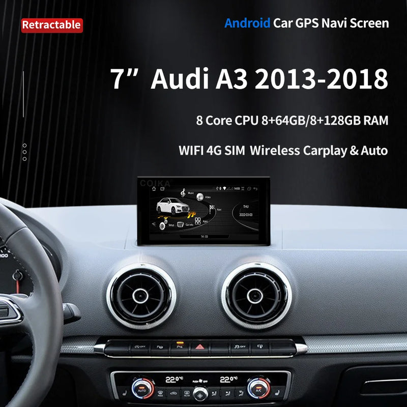 Multimidia Audi A3 2013-2018 -  7" polegadas