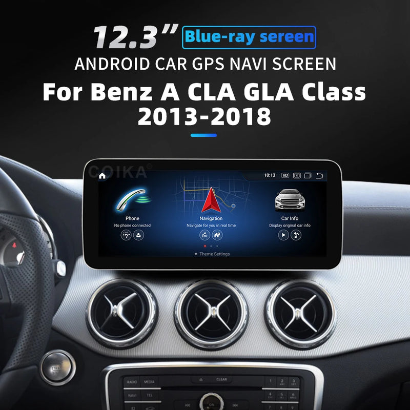 Central multimidia 12.3 " para Mercedes Classe A CLA GLA W176 C117 X156 WIFI SIM 8 Core 1920*720 Carplay GPS Navi Stereo
