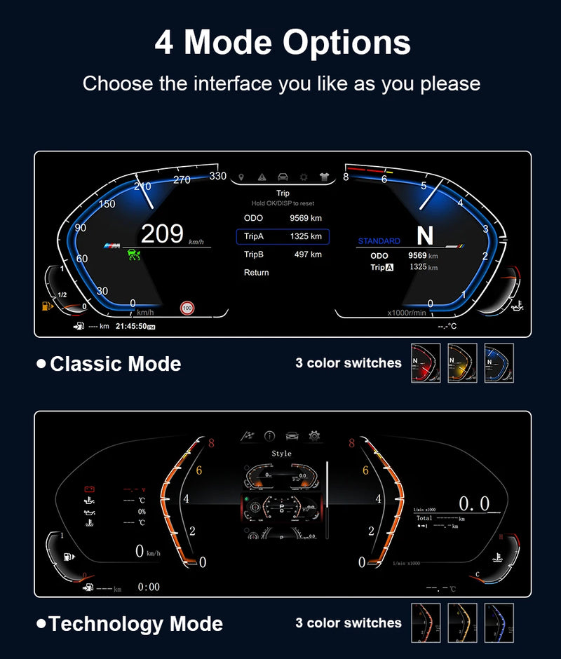Painel de instrumentos Digital TFT 12.3 para BMW F30 F31 GT-F34 F32 F33 F36