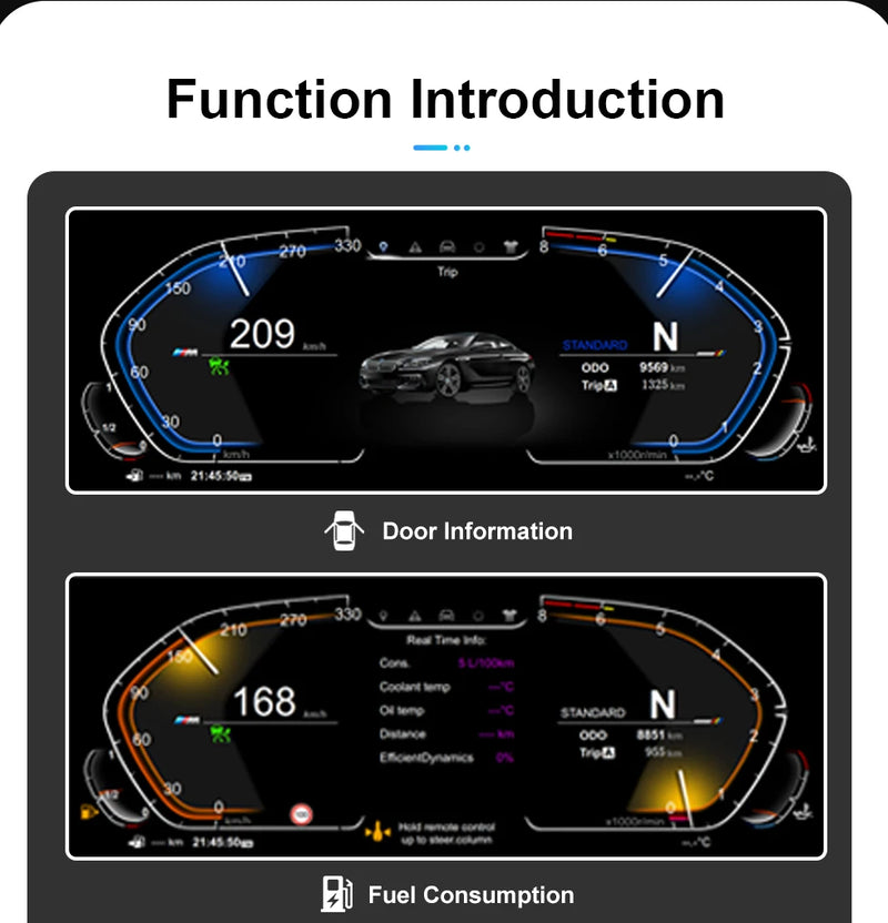 Painel de instrumentos Digital TFT 12.3 para BMW F30 F31 GT-F34 F32 F33 F36