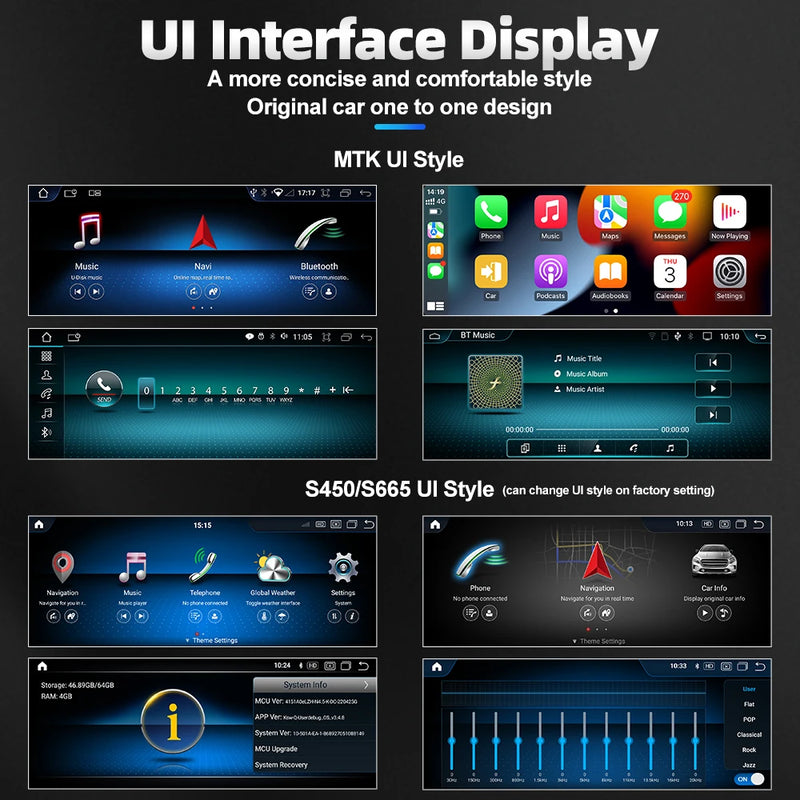 Central multimidia 12.3 " para Mercedes Classe A CLA GLA W176 C117 X156 WIFI SIM 8 Core 1920*720 Carplay GPS Navi Stereo