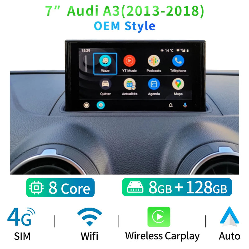 Multimidia Audi A3 2013-2018 -  7" polegadas