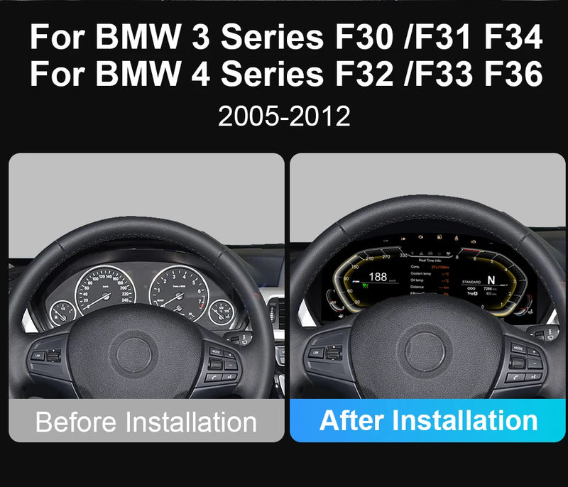 Painel de instrumentos Digital TFT 12.3 para BMW F30 F31 GT-F34 F32 F33 F36