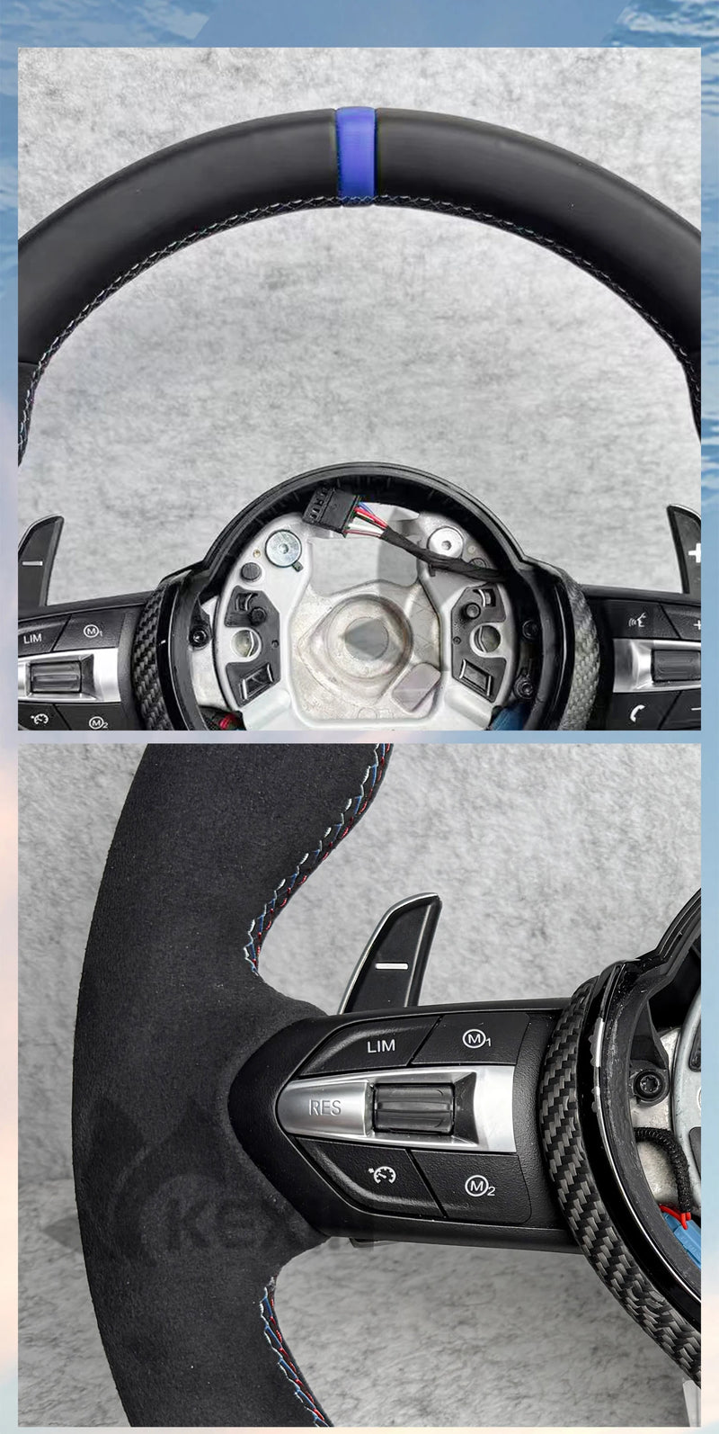 Volante camurça e carbon fiber (REAL) BMW M Sport