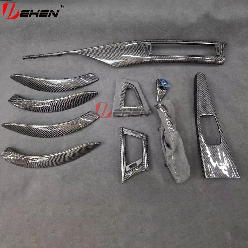 Kit customização interior com 10 peças BMW F30 F32 F34 F80 F82 F83 Carbon Fiber (REAL)